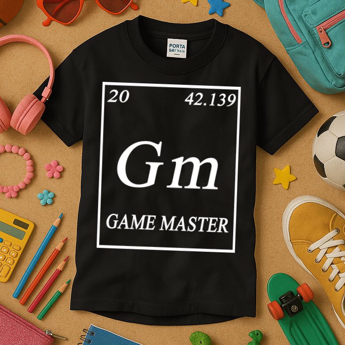 Game Master DnD Periodic Table Kids T-Shirt