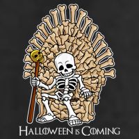 Game of Bones Halloween Is Coming  7 Panel Mesh Trucker Snapback Hat