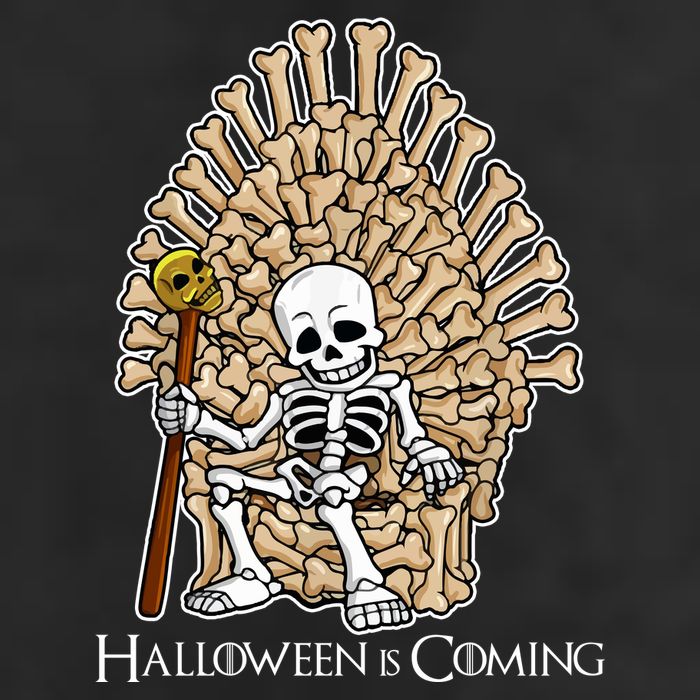 Game of Bones Halloween Is Coming  7 Panel Mesh Trucker Snapback Hat