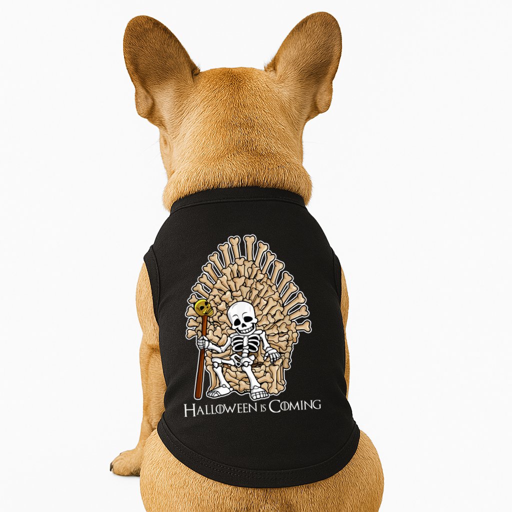 Game of Bones Halloween Is Coming  Doggie Tank