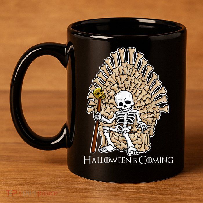 Game of Bones Halloween Is Coming  11oz C Handle Ceramic Mug