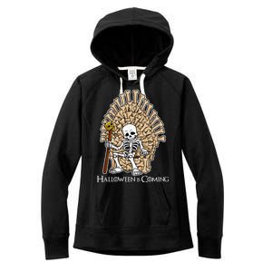 Game of Bones Halloween Is Coming  Women's Fleece Hoodie