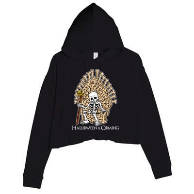 Game of Bones Halloween Is Coming  Crop Fleece Hoodie