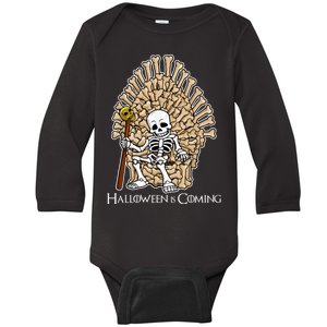 Game of Bones Halloween Is Coming  Baby Long Sleeve Bodysuit