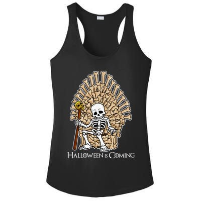 Game of Bones Halloween Is Coming  Ladies PosiCharge Competitor Racerback Tank