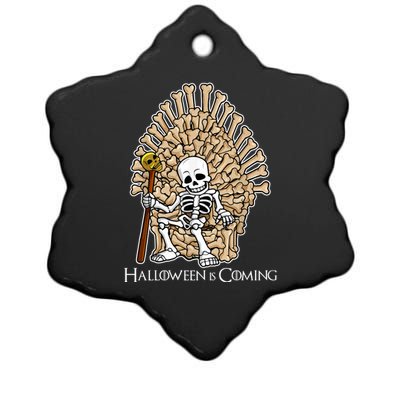 Game of Bones Halloween Is Coming  Ceramic Star Ornament