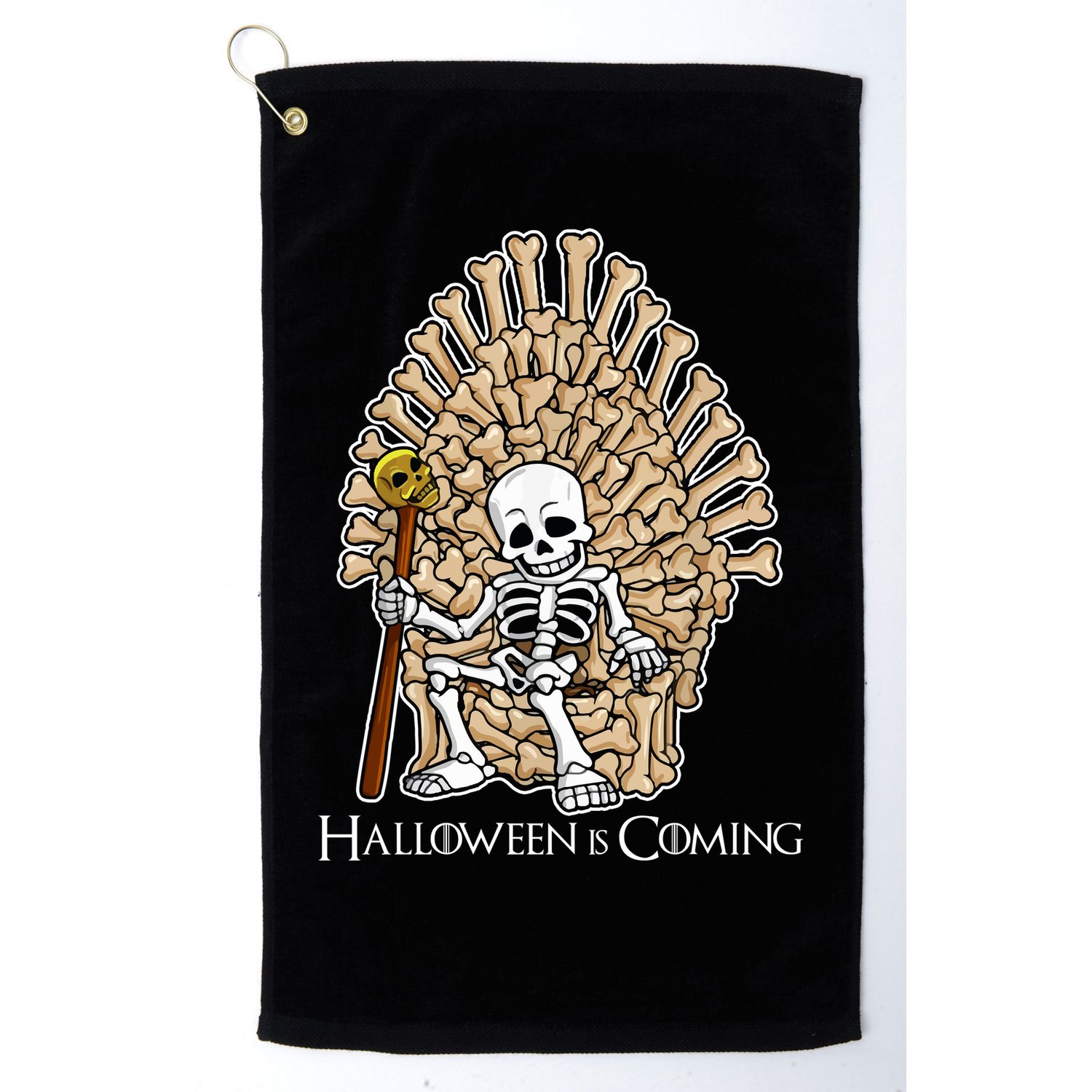 Game of Bones Halloween Is Coming  Golf Towel