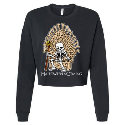 Game of Bones Halloween Is Coming  Cropped Pullover Crew