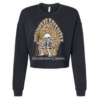 Game of Bones Halloween Is Coming  Cropped Pullover Crew