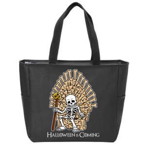 Game of Bones Halloween Is Coming  Zip Tote Bag