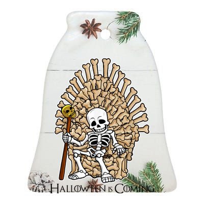 Game of Bones Halloween Is Coming  Ceramic Bell Ornament