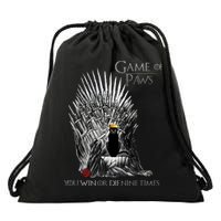 Game of Paws Drawstring Bag