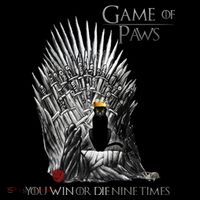 Game of Paws Drawstring Bag
