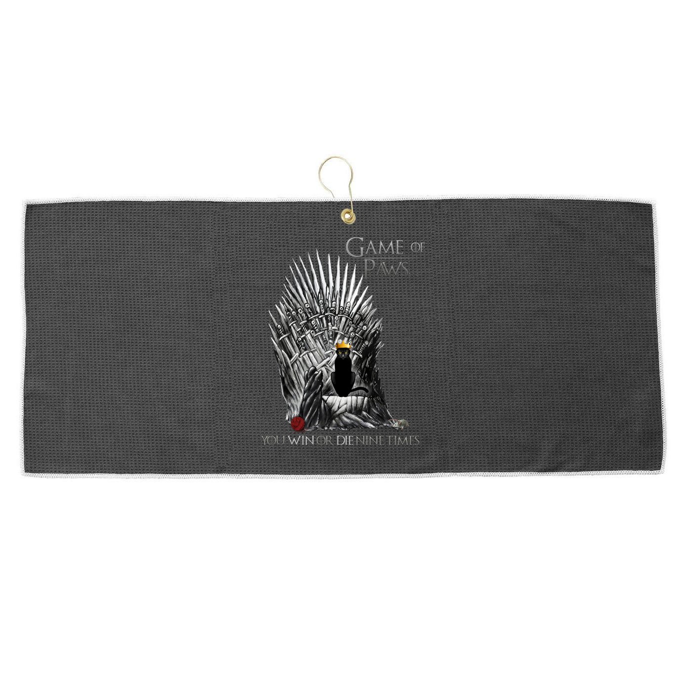 Game of Paws Large Microfiber Waffle Golf Towel