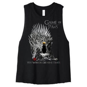 Game of Paws Women's Racerback Cropped Tank