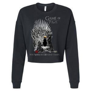 Game of Paws Cropped Pullover Crew