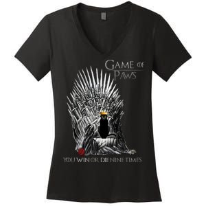 Game of Paws Women's V-Neck T-Shirt