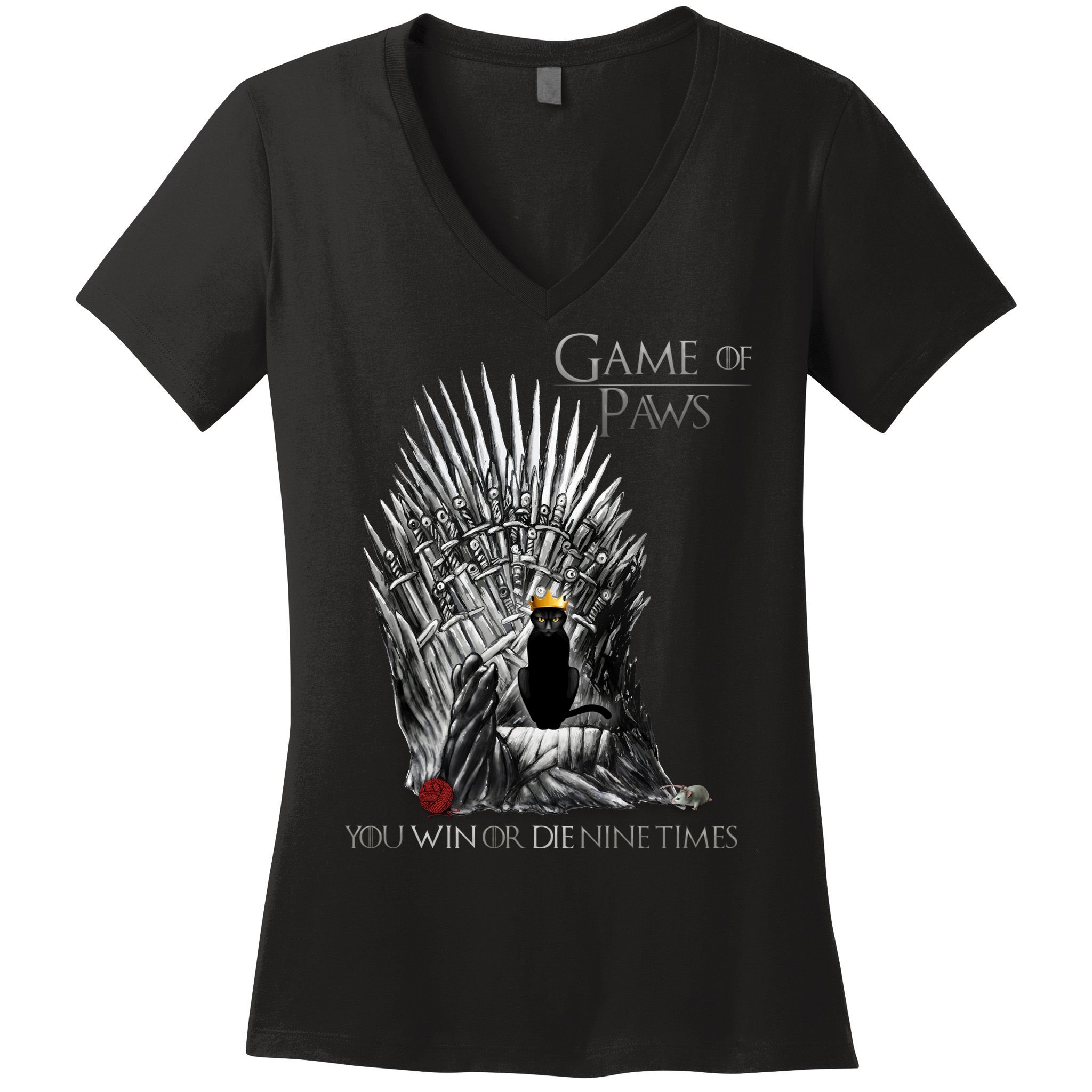 Game of Paws Women's V-Neck T-Shirt