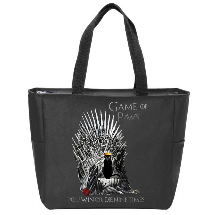 Game of Paws Zip Tote Bag