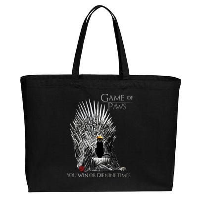 Game of Paws Cotton Canvas Jumbo Tote