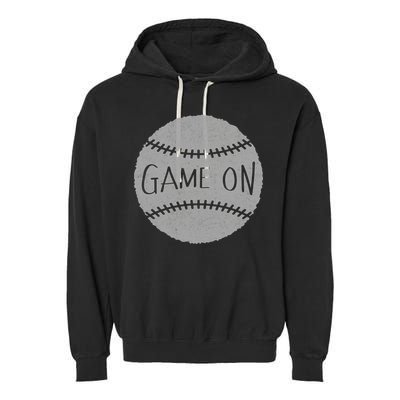 Game On Baseball Garment-Dyed Fleece Hoodie