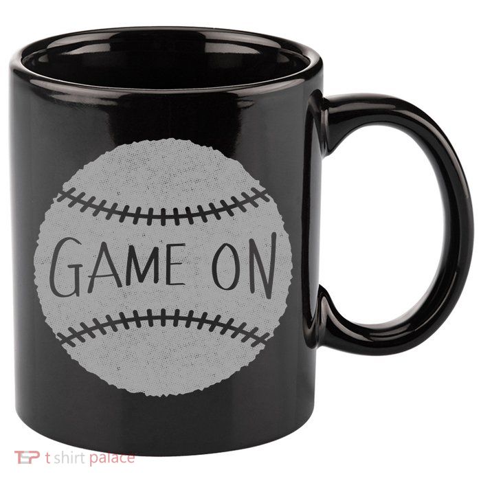 Game On Baseball 11oz C Handle Ceramic Mug