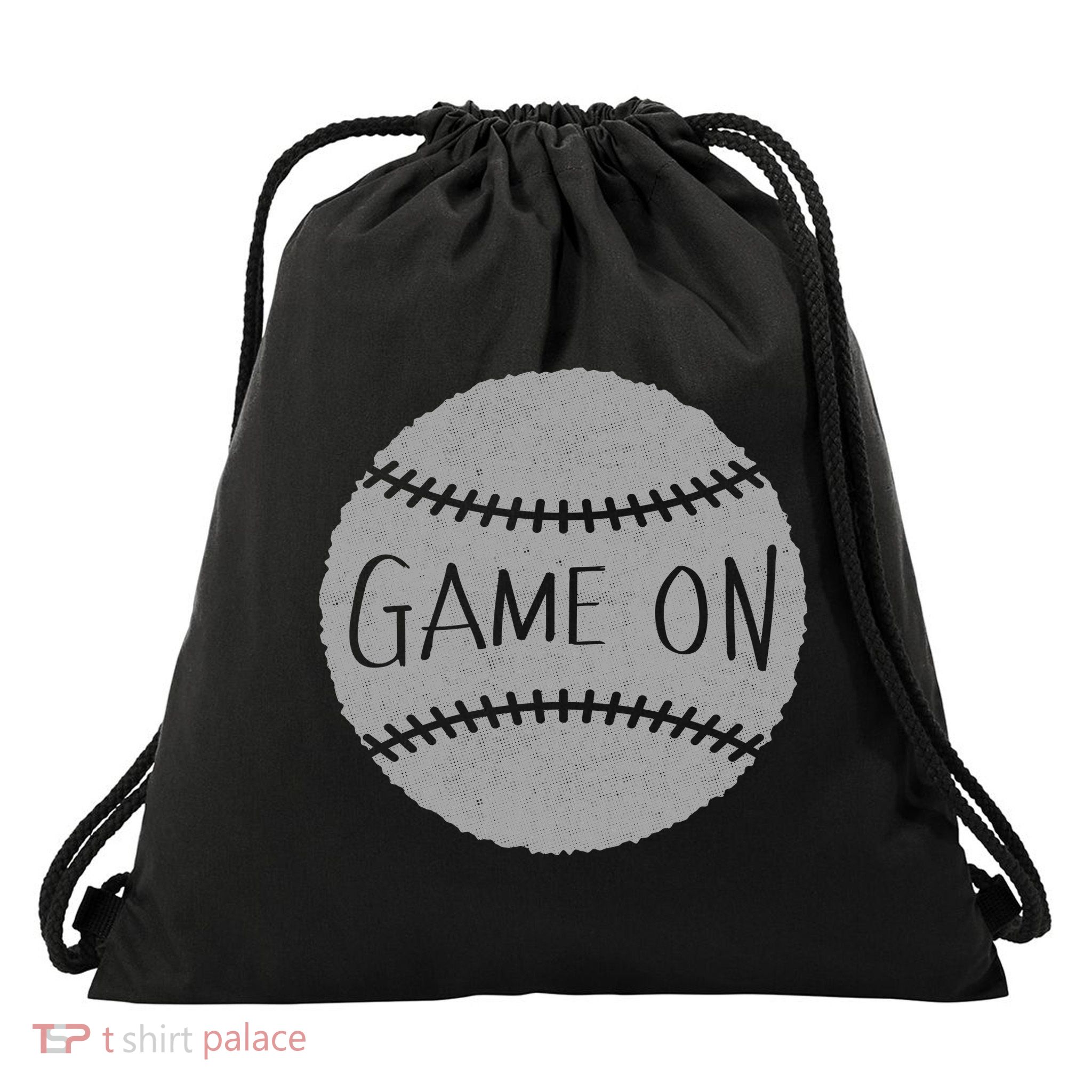 Game On Baseball Drawstring Bag