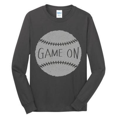 Game On Baseball Tall Long Sleeve T-Shirt