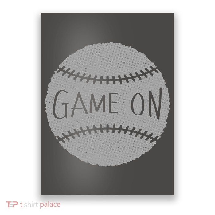 Game On Baseball Poster