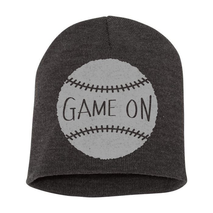Game On Baseball Short Acrylic Beanie
