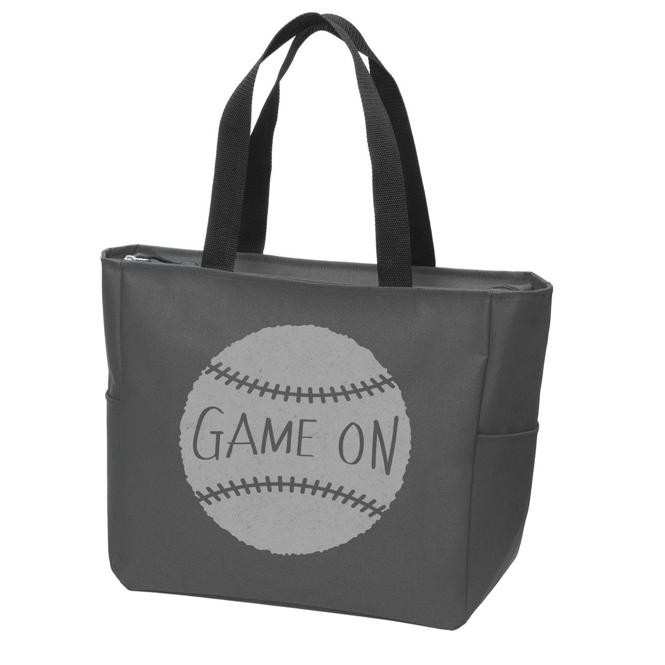 Game On Baseball Zip Tote Bag
