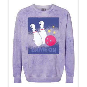 Game On Bowling Colorblast Crewneck Sweatshirt