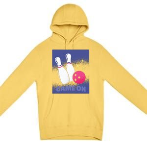 Game On Bowling Premium Pullover Hoodie