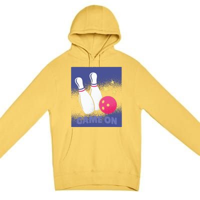 Game On Bowling Premium Pullover Hoodie