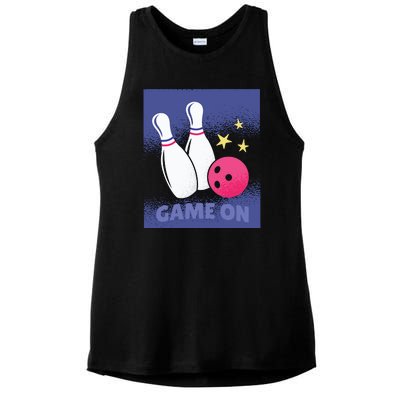 Game On Bowling Ladies PosiCharge Tri-Blend Wicking Tank