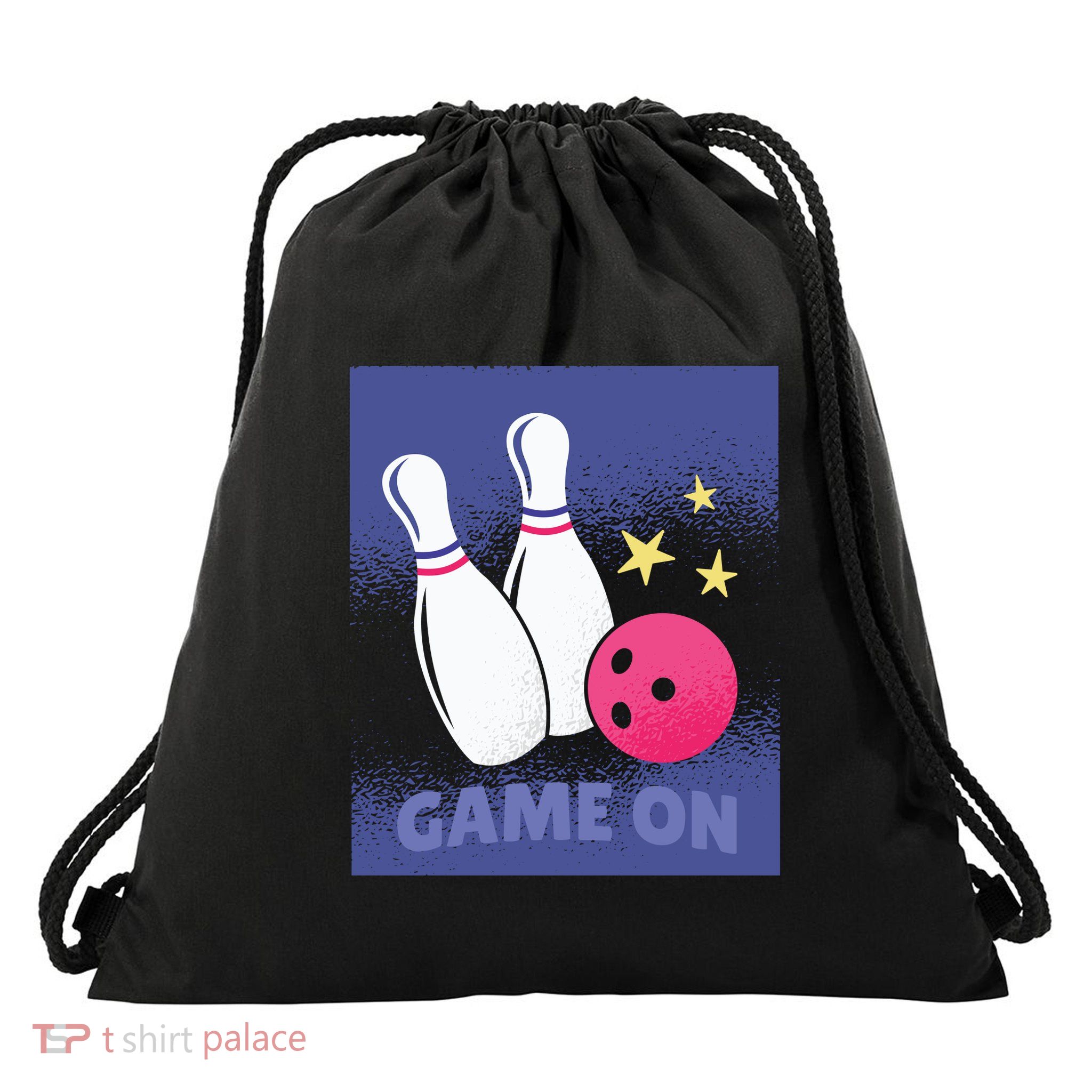 Game On Bowling Drawstring Bag