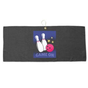 Game On Bowling Large Microfiber Waffle Golf Towel