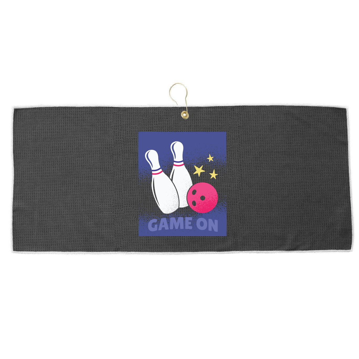 Game On Bowling Large Microfiber Waffle Golf Towel