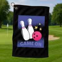 Game On Bowling Golf Towel