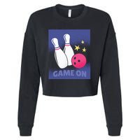 Game On Bowling Cropped Pullover Crew