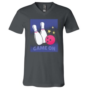 Game On Bowling V-Neck T-Shirt