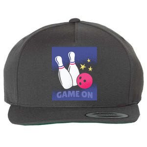 Game On Bowling Wool Snapback Cap