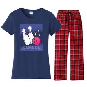 Game On Bowling Women's Flannel Pajama Set