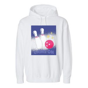 Game On Bowling Garment-Dyed Fleece Hoodie