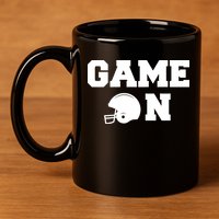 Game On Football Fan Helmet 11oz C Handle Ceramic Mug