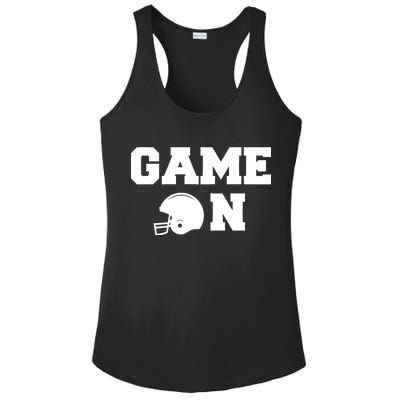 Game On Football Fan Helmet Ladies PosiCharge Competitor Racerback Tank