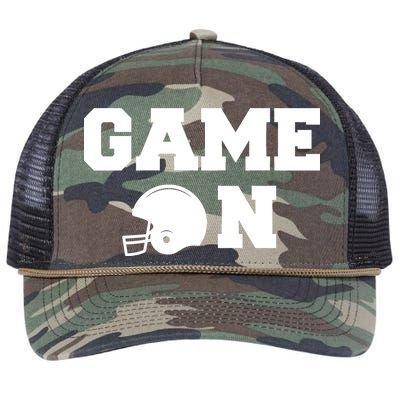 Game On Football Fan Helmet Retro Rope Trucker Hat Cap