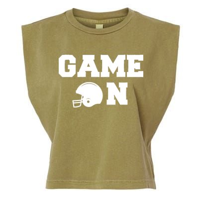 Game On Football Fan Helmet Garment-Dyed Women's Muscle Tee