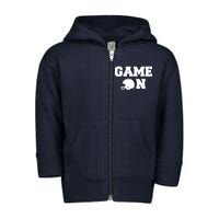 Game On Football Fan Helmet Toddler Zip Fleece Hoodie