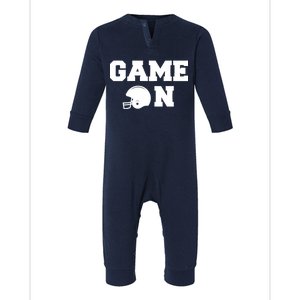 Game On Football Fan Helmet Infant Fleece One Piece